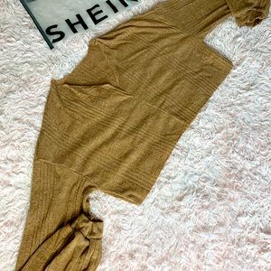 Nude Brown Loose CropTop